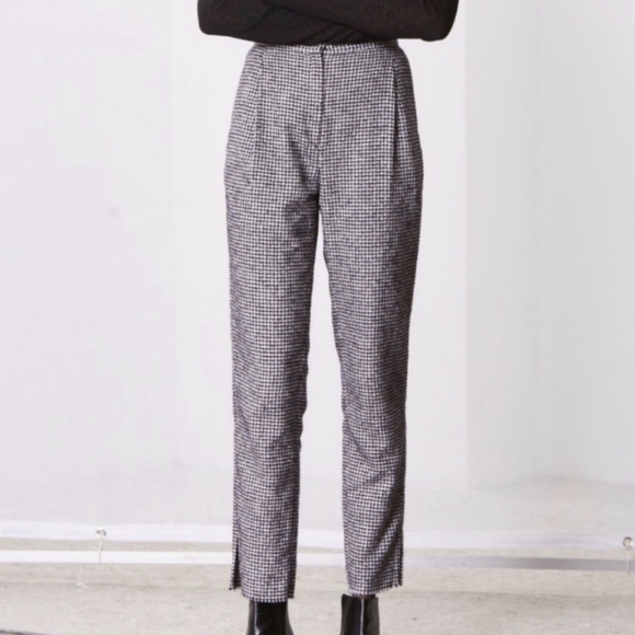 Rachel Comey Julian Houndstooth Tweed Wool Trousers XS - Picture 1 of 6